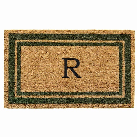 Calloway Mills Monogram Door Mat, Natural, Sage Green, 24 in W x 36 in L 153042436R